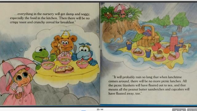 Baby Piggy And The Thunderstorm | Muppet Babies | Kids Books Read Aloud смотреть онлайн