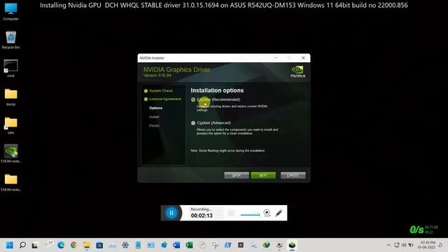 Installed Nvidia GPU DCH WHQLdriver 31.0.15.1694 on Windows 11 ASUS R542UQ-DM153 with X542UQ.311 смотреть онлайн