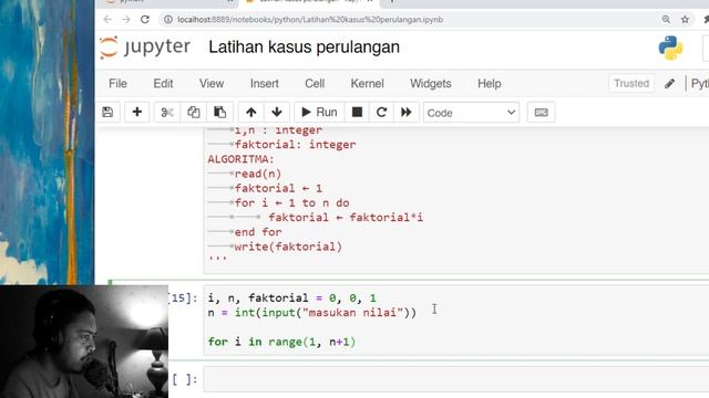 Menghitung Faktorial Dengan Looping For | Basic Python | Pemrograman Dasar Python | Part 18 смотреть онлайн