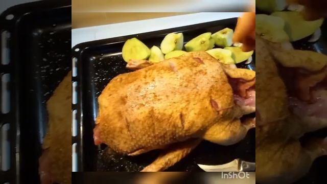 № 128 -\ Индоутка с яблоками\ запеченая в рукаве.\ смотреть онлайн