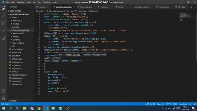 Discord.js boost basınca mesaj kodu смотреть онлайн