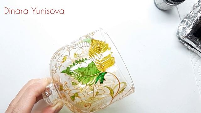 Витражная роспись варенницы красками Glas Art от Marabu смотреть онлайн