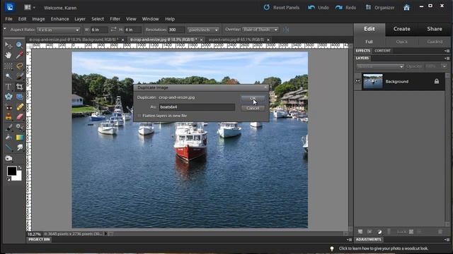 Photoshop Elements - Crop and Resize for Printing смотреть онлайн