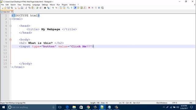 HTML Tutorial - Creating Button and Alert смотреть онлайн
