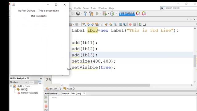 1- GUI Application in Java How to set Layout and add textfield, label and button on Frame using AWT смотреть онлайн