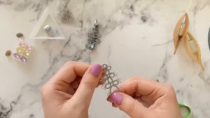 Серьги "Хрустальные" техника -кружево фриволите (2 челнока)