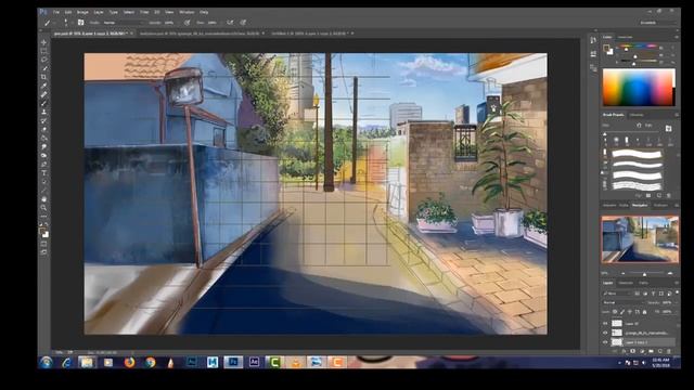 Anime background speed painting смотреть онлайн