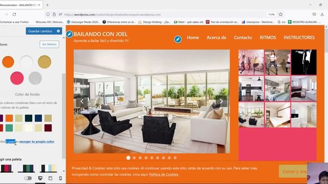 WORDPRESS 3 DE 3, Menús, redes sociales, color de fondo y texto. смотреть онлайн