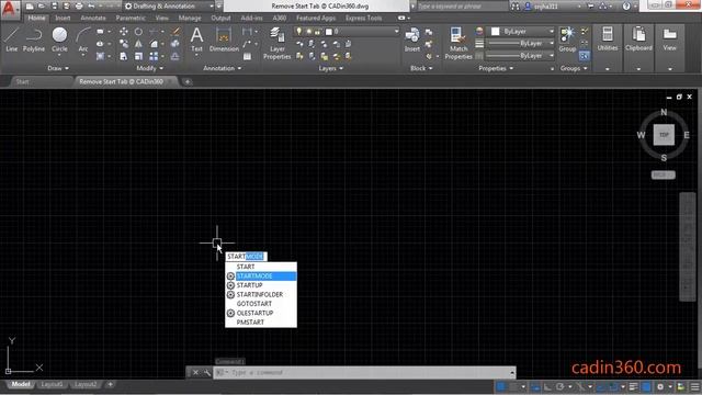 How to Remove Start Tab in AutoCAD 2018 смотреть онлайн