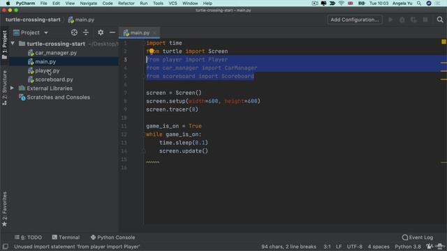Day 23 - The Turtle Crossing Capstone Project - 2 How to use the Starter Code смотреть онлайн