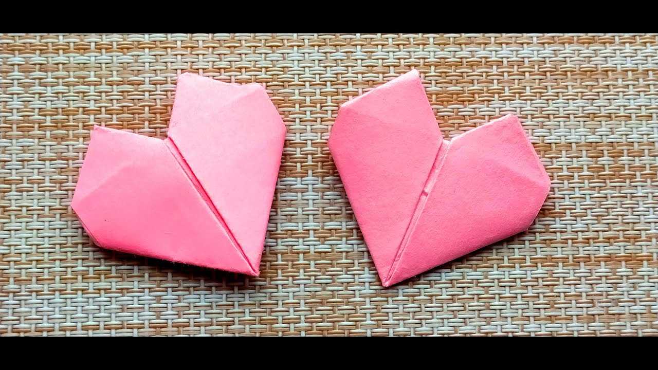 Сердце из бумаги. Как сделать сердечко оригами смотреть онлайн