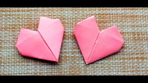 Сердце из бумаги. Как сделать сердечко оригами