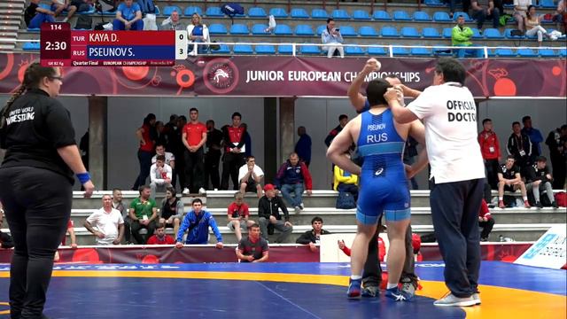 1/4 GR - 82 kg: D. KAYA (TUR) v. S. PSEUNOV (RUS) смотреть онлайн