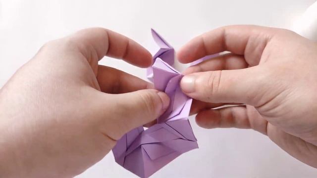 Origami PURPLE STAR KUSUDAMA | How to make a paper kusudama смотреть онлайн