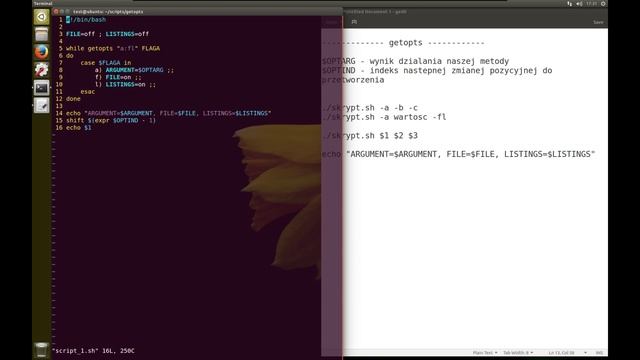 Bash - część #6 - getopts / bash scripting - part #6 - getopts смотреть онлайн