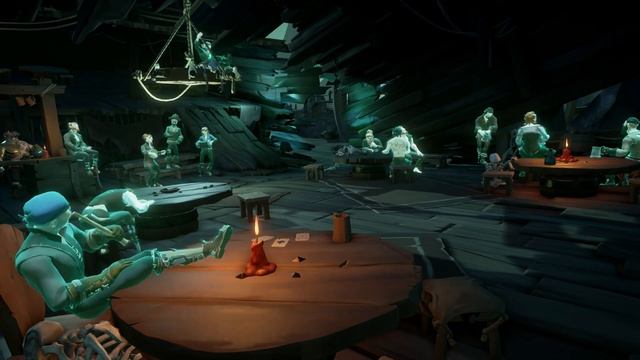 1 Hour Ghost Tavern Ambience | Yo Ho A Pirate's Life for Me | Sea of Thieves смотреть онлайн