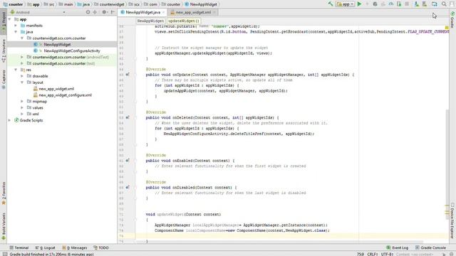 Android Counter Widget Example (java tutorial Home Screen Widgets) смотреть онлайн
