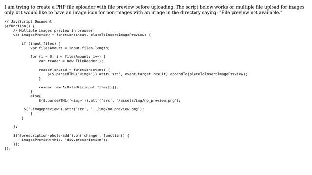 PHP MySQL Multiple file upload with preview for all file types смотреть онлайн