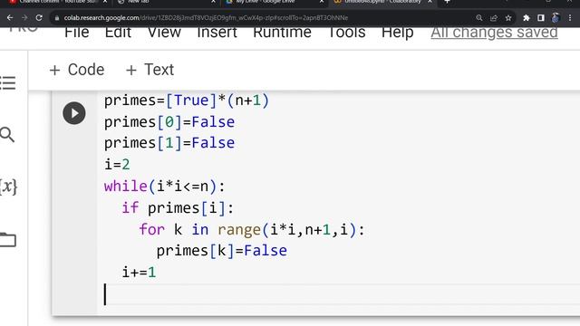 Python program to generate Prime numbers in a range using Sieve method. смотреть онлайн