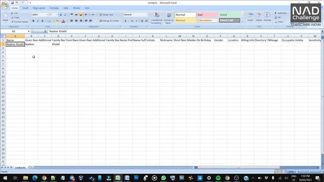 Export Excel Contacts to Mobile Contacts | Google Contacts | മലയാളം | NadChallenge Talk смотреть онлайн