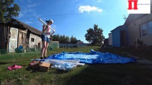 Влог: Сборка каркасного бассейна INTEX 305х76