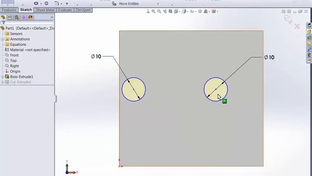 SolidWorks - Sketch Relations: Part II смотреть онлайн