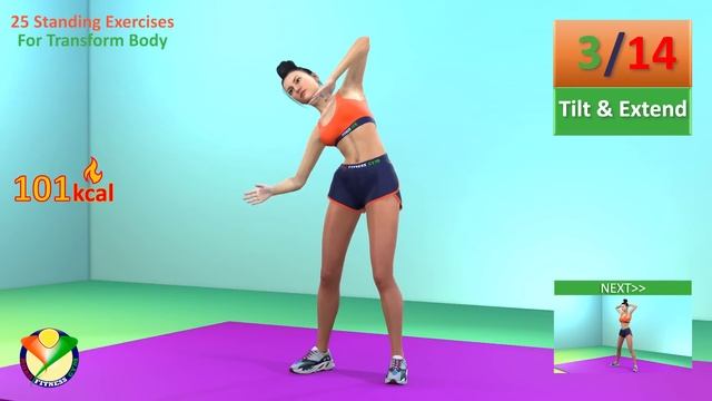 25 STANDING Exercises For Transform Body in 25 Min ? Toned Abs + Slim Waist + Round Glutes (25-Day) смотреть онлайн