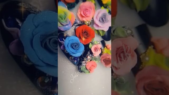 Розы для дизайна ногтей из геля.Лепка гелем пластилином.Gel rose for nails смотреть онлайн