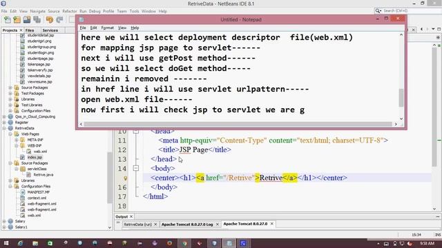 how to retrive the data from mySql database using servlet смотреть онлайн