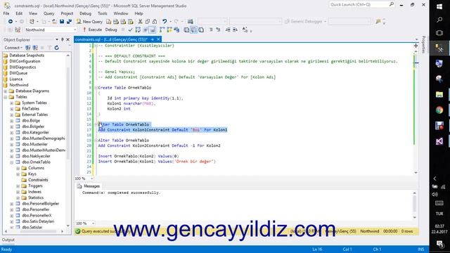 67-) T-SQL Default Constraint смотреть онлайн