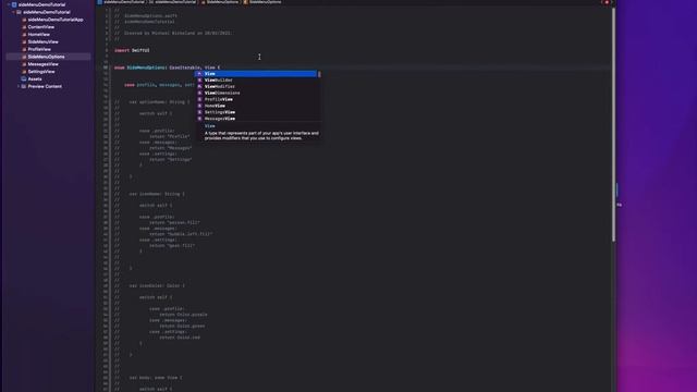 Using Enums in SwiftUI to create a dynamic side menu смотреть онлайн