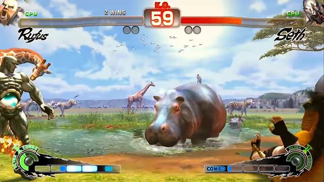 Seth Vs Rufus | Ultra Street Fighter 4 | Block B | CPU VS CPU Tournament смотреть онлайн