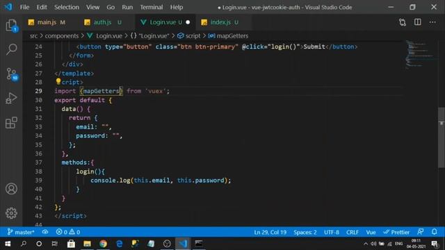 Part-1 VueJS JWT Auth Cookie - Access Token Usage