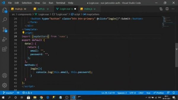 Part-1 VueJS JWT Auth Cookie - Access Token Usage