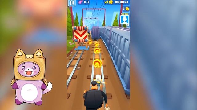 FOXY & BOXY Try Playing SUBWAY SURFER! (FUNNY iPHONE 12 GAME!) смотреть онлайн