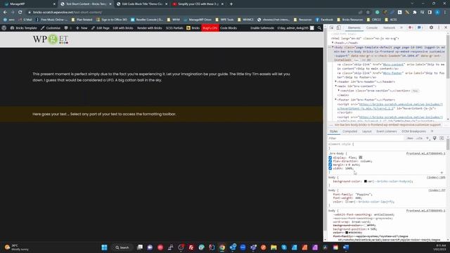 Force your Footer to Bottom in Bricks Builder смотреть онлайн