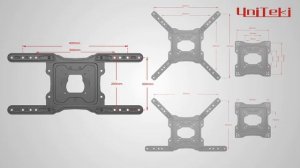 Кронштейн на стену для телевизора или монитора наклонно поворотный UniTeki FMG500 с системой газлиф