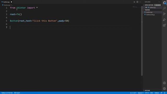 Python Tkinter Complete Course in Hindi | Ep-3 | Creating A Button смотреть онлайн