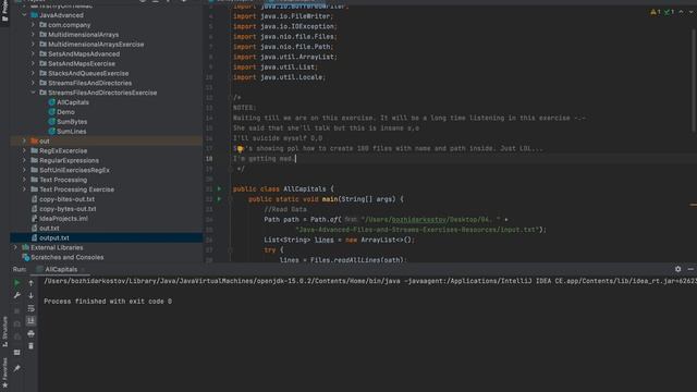 Streams, Files and Directories + Bonus Nested Map: Exercise | Java Advanced смотреть онлайн
