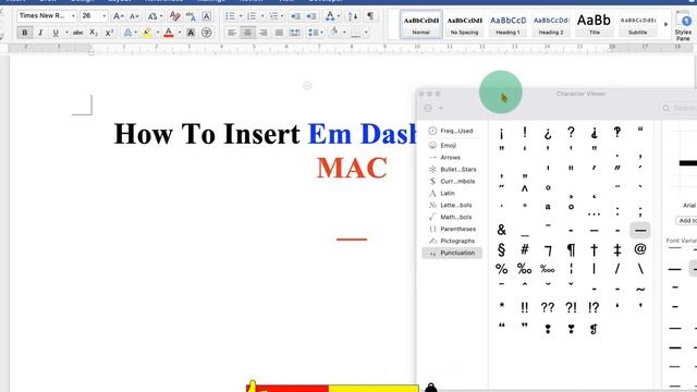 How to Insert EM Dash in Word on MAC смотреть онлайн