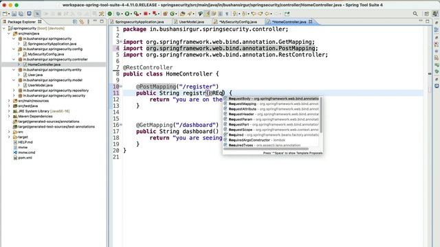Spring Security Tutorial - Part 7 - Encode the password using BCryptPasswordEncoder technique смотреть онлайн