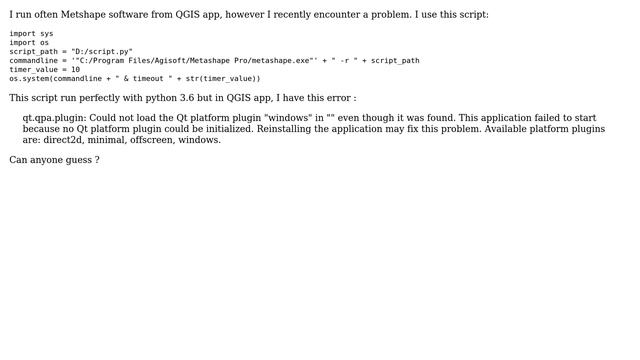 GIS: QGIS qt.qpa.plugin: Could not load the Qt platform plugin "windows" in "" even смотреть онлайн