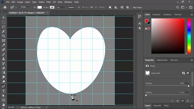 Photoshop pen tool | photoshop path | photoshop heart | photoshop tutorial 2022 | photoshop curve смотреть онлайн