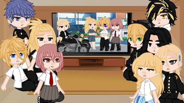 tokyo revengers react||mikey X takemichi/draken X emma/baji X chifuyu||gacha club||part 1|| смотреть онлайн