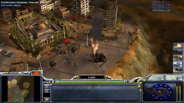 C&C Generals: Zero Hour | Rise of the Reds Mod | Europe VS GLA смотреть онлайн