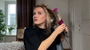 Стильная и объемная укладка на фен и брашинг