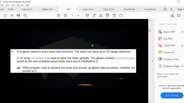 9618 - Python video tutorial Class 4 (Part 1 - Stack Data structure Theoretical) - Python tutor смотреть онлайн