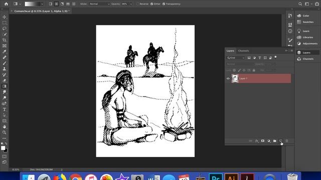 Separate Line Art in Photoshop (Sketch to Digital Art) смотреть онлайн
