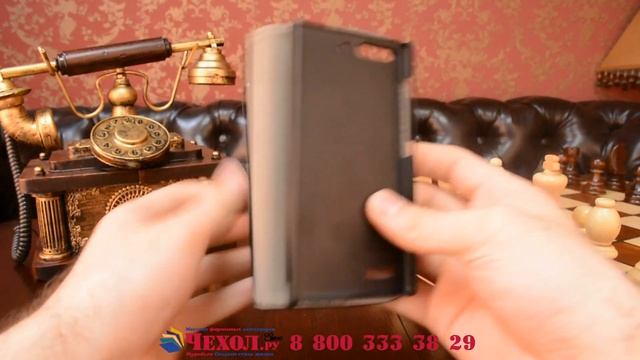 Фирменный чехол-книжка из качественной импортной кожи для Хуавей Асценд Акцент П7 смотреть онлайн