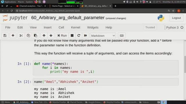 #60 Arbitrary Arguments And Default Parameters In Functions In Python | Tech Blooded смотреть онлайн
